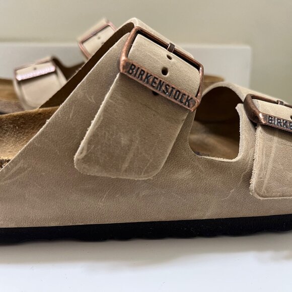 Birkenstock Arizona Soft Footbed Oiled Leather Tobacco Brown EU38 US 7-7.5 - Picture 3 of 8